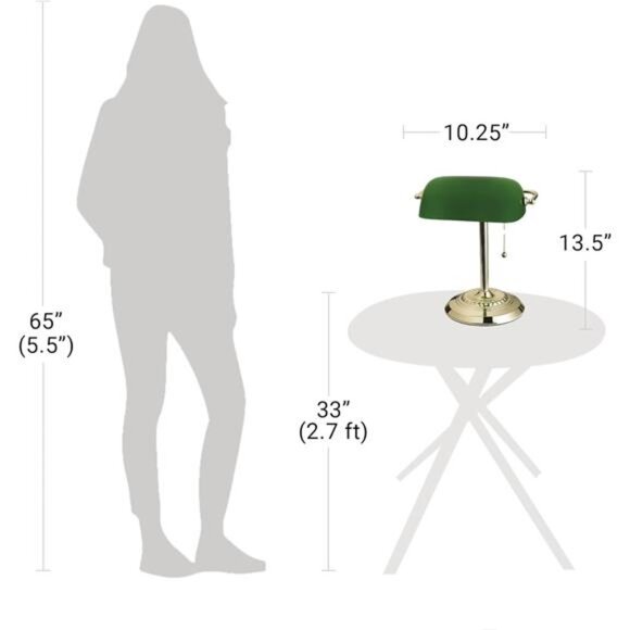 Lighting Traditional Desk Lamp, Green, Smart Home Capable for Home Capable - Picture 3 of 8